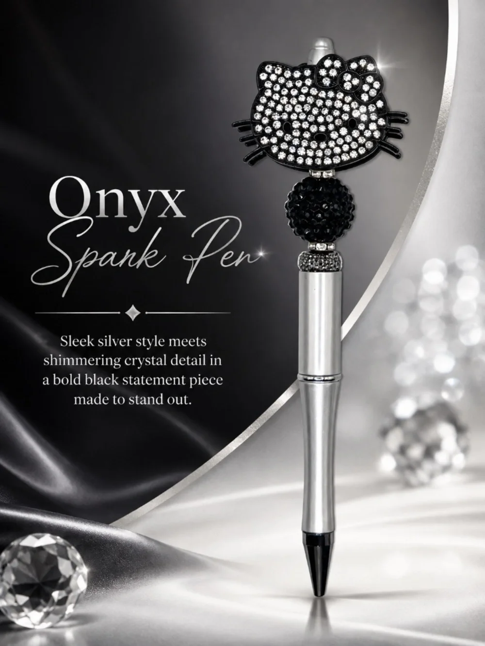 Crystal Whisker Noir Pen